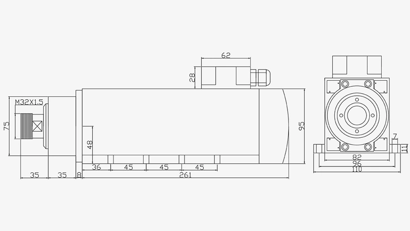 SL 方型风冷 3.7B ER25-82X95