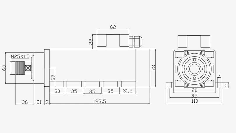 SL 方型风冷 2.2ER20-80X73