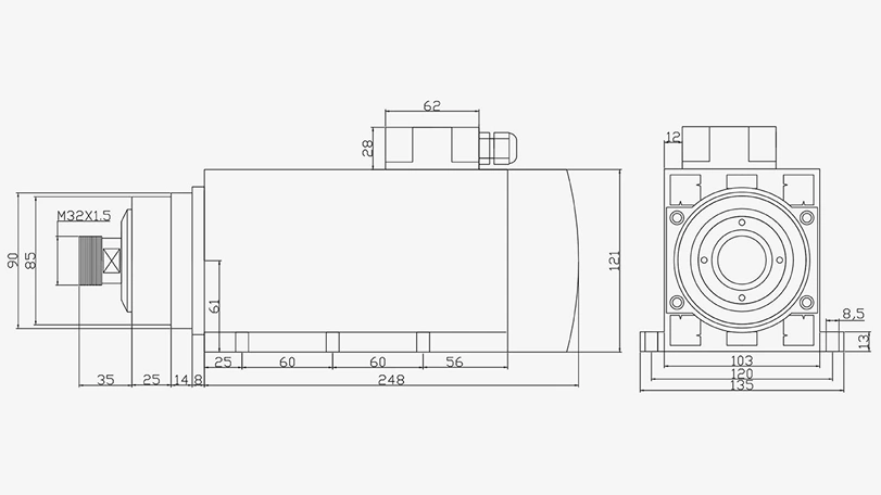 SL 方型风冷 4.5B ER25