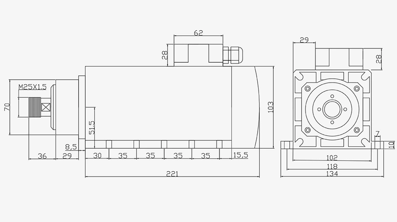 SL 方型风冷 3.5ER20-102X103