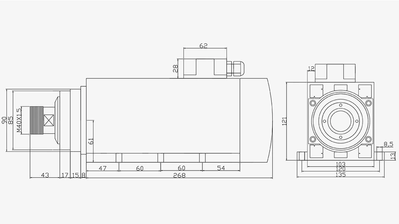 SL 方型风冷 6.0B ER32-3孔-221